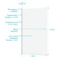 AURLANE - Pare baignoire Rabattable 80x140cm - Profilé Blanc Mat - Verre Trempé 4mm - ELEMENTARY - vignette