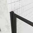 AURLANE - Pare baignoire Pivotant 70x120cm - 2 Volets Noir Mat - Verre Trempé 4mm - DUPLO - vignette