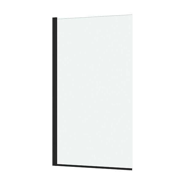 AURLANE - Pare baignoire Rabattable 70x130cm - Profilé Noir Mat - Verre Trempé 4mm - ELEMENTARY - large