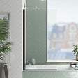 AURLANE - Pare baignoire Rabattable 70x130cm - Profilé Noir Mat - Verre Trempé 4mm - ELEMENTARY - vignette