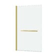 AURLANE - Pare baignoire Rabattable avec porte-serviette 70x120 cm - Profilé Or Brossé - Verre 4 mm - vignette