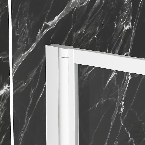AURLANE - Pare baignoire rabattable 75x130cm - Finition Blanc - WHITE CONTOURING SCREEN - large