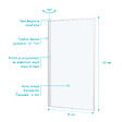 AURLANE - Pare baignoire rabattable 75x130cm - Finition Blanc - WHITE CONTOURING SCREEN - vignette