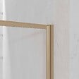 AURLANE - Pare baignoire Rabattable 80x140 cm - Cadre Aluminium Décor Bois - Verre Trempé Ondulé 4 mm - vignette