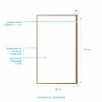 AURLANE - Pare baignoire Rabattable 80x140 cm - Cadre Aluminium Décor Bois - Verre Trempé Ondulé 4 mm - vignette