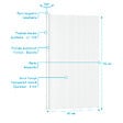 AURLANE - Pare baignoire Rabattable 80x140cm - Profilé Blanc - Verre Trempé Ondulé 5mm - WAVY - vignette