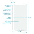 AURLANE - Pare baignoire Rabattable 80x140cm - Profilé Chromé - Verre Trempé 4mm - ELEMENTARY - vignette