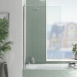 AURLANE - Pare baignoire Rabattable 80x140cm - Profilé Chromé - Verre Trempé 4mm - ELEMENTARY - vignette