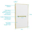 AURLANE - Pare baignoire Rabattable 75x130cm en Verre trempé - Porte-serviette et Etagère Or Doré Brossé - vignette