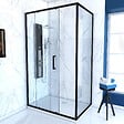 AURLANE - PACK PAROI PORTE DE DOUCHE + PAROI RETOUR + RECEVEUR A POSER - 120x90 COULISSANTE-CRUSH MOON 120x90 - vignette