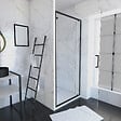 AURLANE - PACK PAROI PORTE DE DOUCHE PIVOTANTE+ RECEVEUR A POSER - 90x90 PIVOTANTE -CRUSH MOON PIVOTANTE 90x90 - vignette