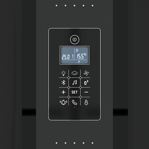 AURLANE - Cabine de douche rectangle 115x90x218 cm - Fonction HAMMAM, Jets Hydromassants, Led et Bluetooth - large