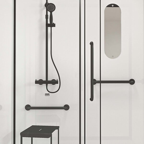AURLANE - Cabine de douche Sécurisée et Accessible à Tous 160x85x220cm - Mitigeur Thermostatique - large