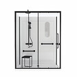 AURLANE - Cabine de douche Sécurisée et Accessible à Tous 160x85x220cm - Mitigeur Thermostatique - vignette