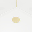 AURLANE - Cabine de douche Quart de cercle 90x90x200/230cm - Receveur Bas - Fonds Blancs et Profilés Or Brossé - vignette