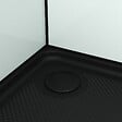 AURLANE - Cabine de douche intégrale 80x80x200 cm carrée - Portes coulissantes - Receveur Noir Mat - vignette