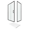 AURLANE - PACK PAROI PORTE DE DOUCHE + PAROI RETOUR + RECEVEUR A POSER - 120x80 COULISSANTE -CRUSH MOON 120x80 - vignette