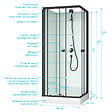 AURLANE - Cabine de douche carrée 80x80x200 cm - vignette