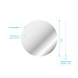 AURLANE - Miroir salle de bain ROND - Diamètre 70cm - GO - vignette