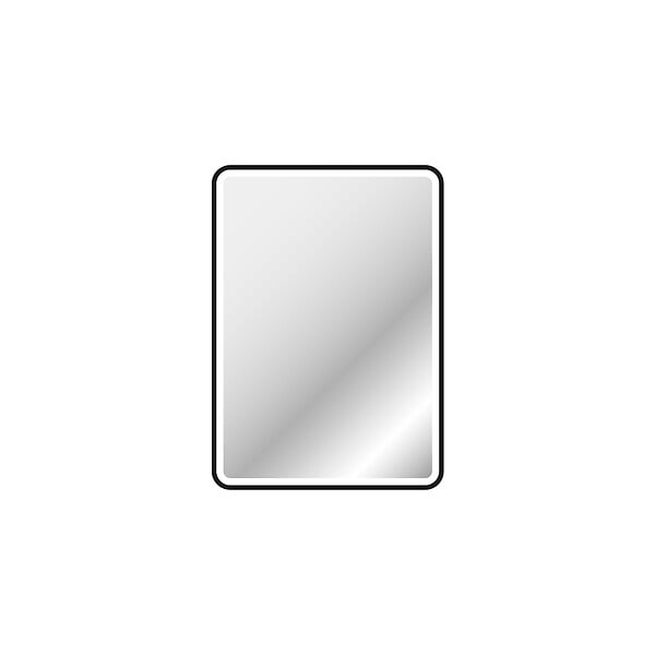 AURLANE - Miroir salle de bain avec eclairage LED et contour noir - 50x70cm - GO BLACK LED - large
