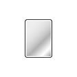 AURLANE - Miroir salle de bain avec eclairage LED et contour noir - 50x70cm - GO BLACK LED - vignette