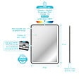 AURLANE - Miroir salle de bain avec eclairage LED et contour noir - 50x70cm - GO BLACK LED - vignette