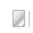 AURLANE - Miroir salle de bain avec eclairage LED et contour noir - 50x70cm - GO BLACK LED - vignette