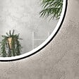 AURLANE - Miroir salle de bain ROND avec éclairage LED et contour noir - Diam 60cm - vignette