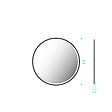 AURLANE - Miroir salle de bain ROND avec éclairage LED et contour noir - Diam 60cm - vignette