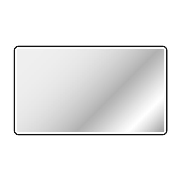 AURLANE - Miroir LED salle de bain et contour noir - 100x70cm - GO BLACK LED - large