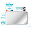 AURLANE - Miroir LED salle de bain et contour noir - 100x70cm - GO BLACK LED - vignette