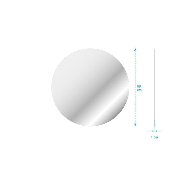 AURLANE - Miroir salle de bain ROND - Diamètre 60cm - GO - large