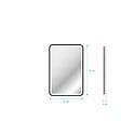 AURLANE - Miroir salle de bain avec eclairage LED et contour noir - 40x60cm - GO BLACK LED - vignette