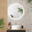 AURLANE - Miroir salle de bain rond avec eclairage LED - Diamètre 70cm - GO LED - vignette
