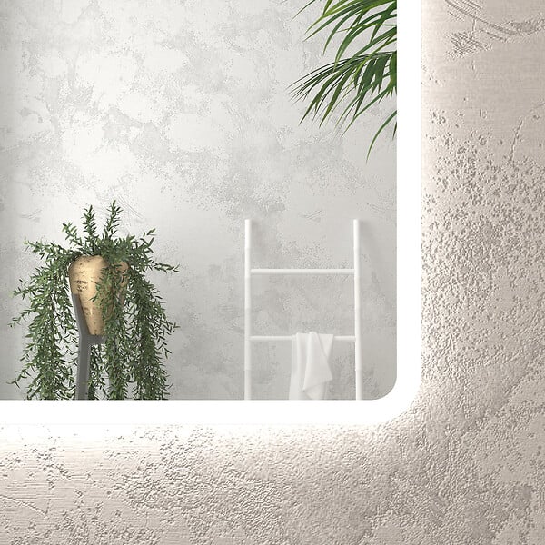AURLANE - Miroir salle de bain avec eclairage LED - 50x70cm - GO LED - large