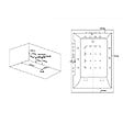 DISTRIBAIN - Baignoire balnéo noire Belize Gauche 32 jets  Whirlpool - vignette