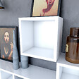 AURLANE - Etagère murale 30x30x20cm carrée blanche de rangement 1 emplacement - PERSONALYZ CUBE - vignette