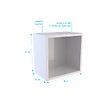 AURLANE - Etagère murale 30x30x20cm carrée blanche de rangement 1 emplacement - PERSONALYZ CUBE - vignette