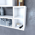 AURLANE - Etagère murale 40x20x20cm blanche de rangement 2 emplacements - PERSONALYZ DUO - vignette