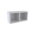 AURLANE - Etagère murale 40x20x20cm blanche de rangement 2 emplacements - PERSONALYZ DUO - vignette