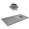 AURLANE - Receveur de Douche à Carreler 90x160 cm avec Bondes à Sortie Horizontale - Grille Inox - vignette