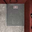 AURLANE - Receveur de douche Gris Effet Pierre 80x100 cm et Grille décor Linéaire en Inox - vignette