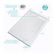 AURLANE - Receveur en acrylique Blanc Effet Pierre 80x120x4 cm + Grilles Linéaires Chrome et Blanche Mate - vignette