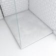 AURLANE - Receveur à poser en materiaux composite SMC - Finition ardoise blanc mat - 90x120 cm - ROCK 2 WHITE - vignette