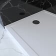 AURLANE - RECEVEUR DE DOUCHE A POSER EXTRA-PLAT EN ACRYLIQUE BLANC RECTANGLE - 120x80 WHITENESS 120 - vignette
