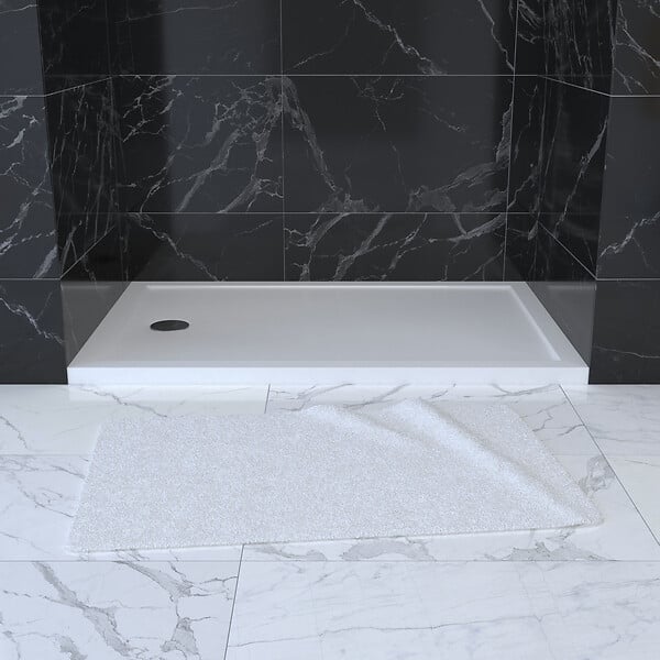 AURLANE - RECEVEUR DE DOUCHE A POSER EXTRA-PLAT EN ACRYLIQUE BLANC RECTANGLE - 120x80 WHITENESS 120 - large