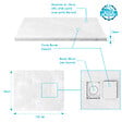 AURLANE - Receveur à poser en materiaux composite SMC - Finition ardoise blanc mat - 80x100 cm - ROCK 2 WHITE - vignette