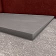 AURLANE - Receveur de douche Gris Effet Pierre 80x120 cm et Grille décor Perforée en Inox - vignette