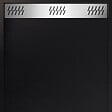 AURLANE - Receveur en acrylique Noir Effet Pierre 90x120x4 cm - Grille Linéaire Chrome - METEORA - vignette