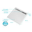 AURLANE - Receveur en acrylique Blanc 90x90x4 cm - Grille Linéaire Chrome - WHITENESS II - vignette